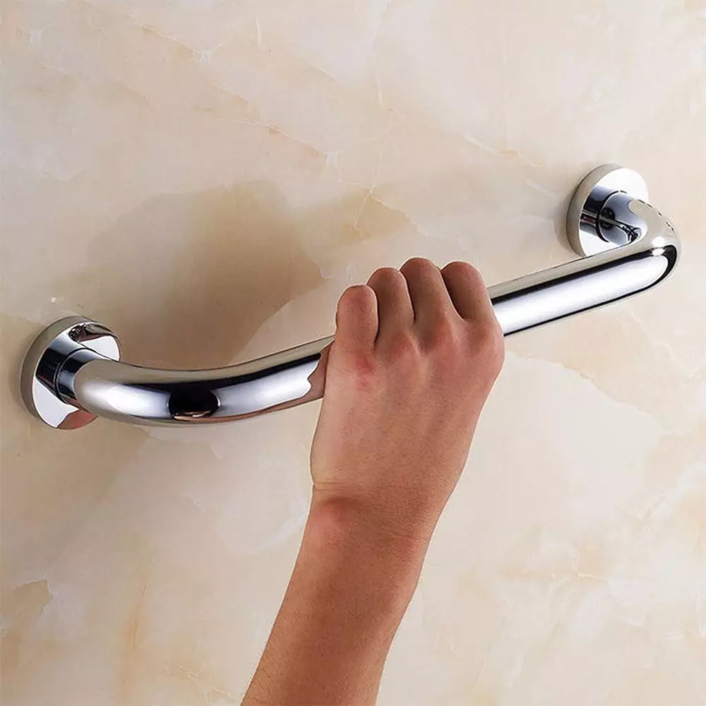 MED BUDDY Grab Bar Heavy Duty Stainless Steel Steel Handle 9 Inch (225 mm) (Pack of 2 Pcs)