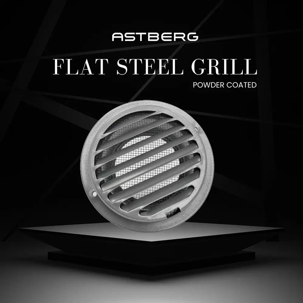 Astberg Outer Flat Grill Powder Coated 150 mm (6 inch), ASG150P