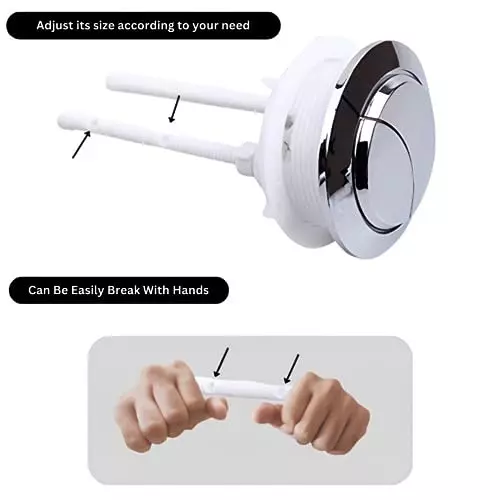 ELEGANT CASA Dual Push Flush Button ABS (High Gloss Finish) 3 & 6 L Dual Flush 60 mm Botton Size