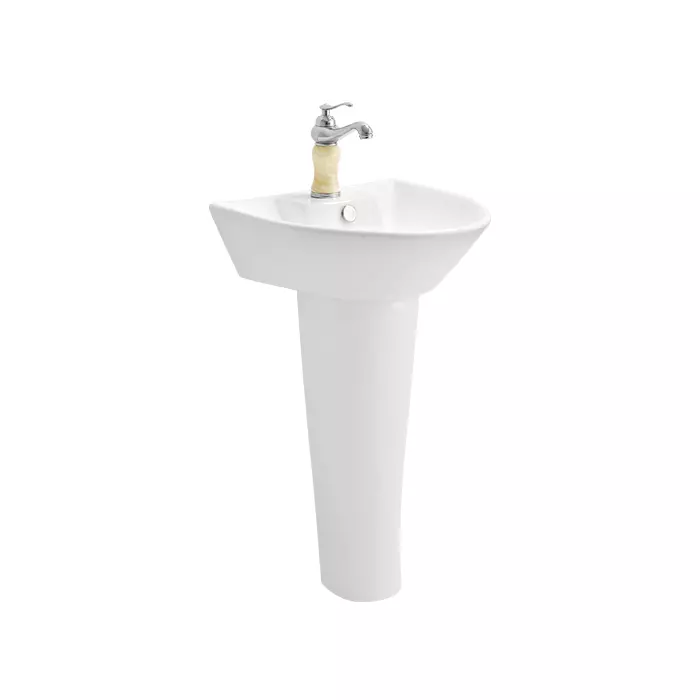 Buy CERA Sandra Full Pedestal White Ceramic for Wall Mount Wash Basin