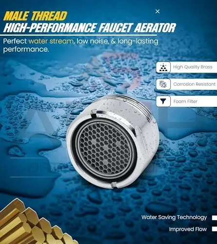 ar5h-high-performance-faucet-aerator-brass-24-mm-male-thread-with-foam-flow-silver-pack-of-5-pcs