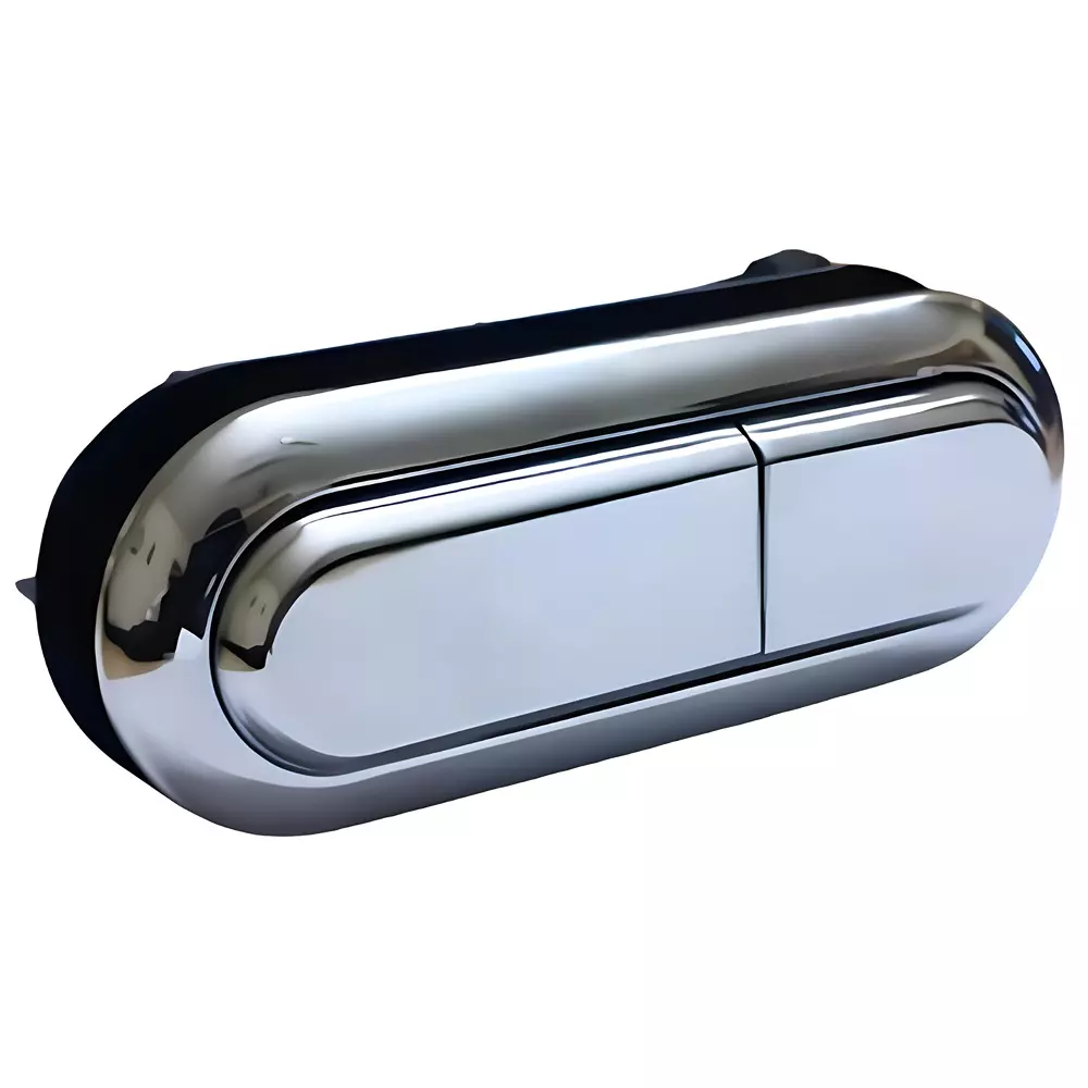 ELEGANT CASA Dual Push Flush Button ABS 60 mm Inlet Connection Silver, A3