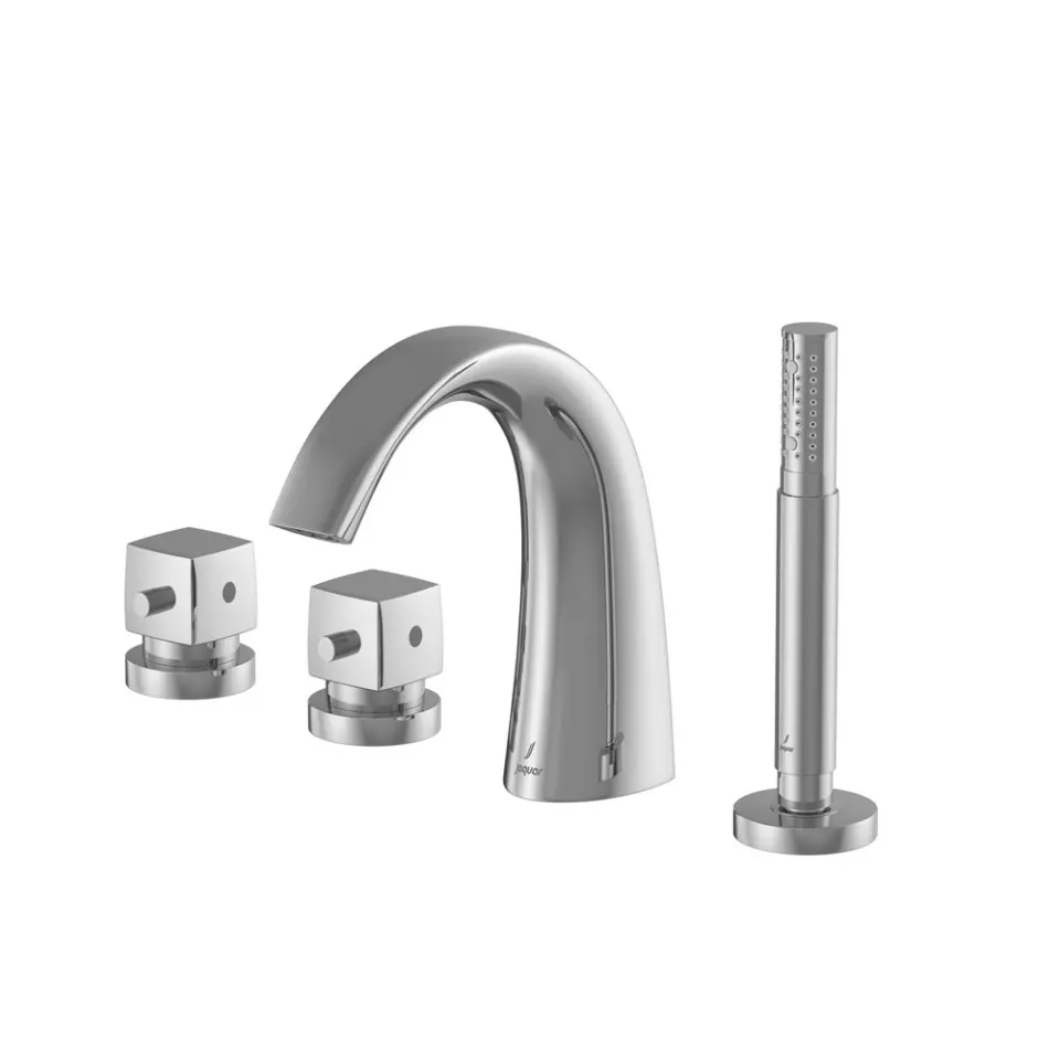Jaquar 4 Hole Thermostatic Bath and Shower Mixer Opal Prime Series Chrome Finish, ARC-87677