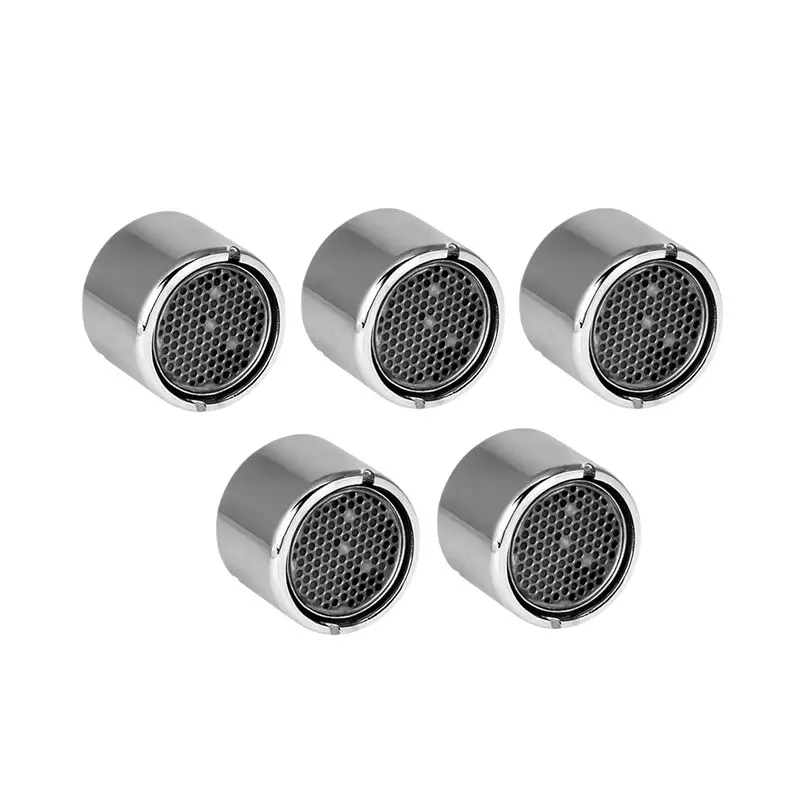 AR5H High-Performance Faucet Aerator Brass 22 mm Female Thread with Foam Flow, Silver (Pack of 5 Pcs)