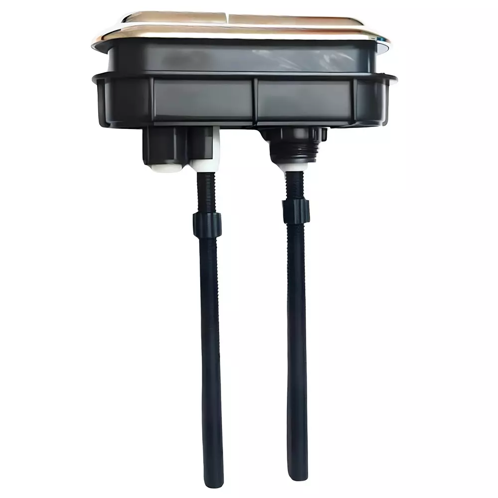 ELEGANT CASA Dual Push Flush Button ABS 100 mm Inlet Connection Silver