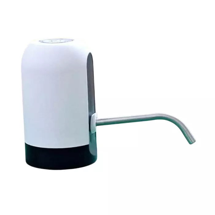 ELEGANT CASA Portable Water Dispenser Pump Glass Shape 12.7x7.6x6.1 cm White, 2293