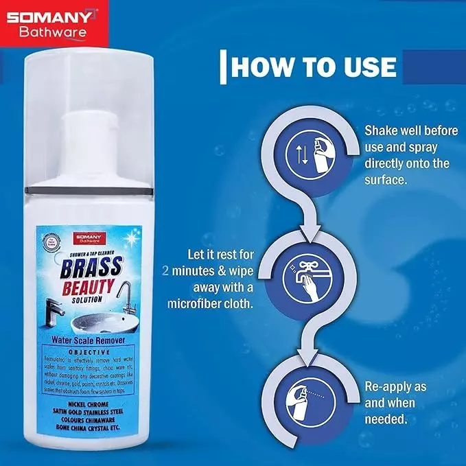 Somany Faucet Cleaning Solution for Faucets Brass Beauty Series Signature Collection