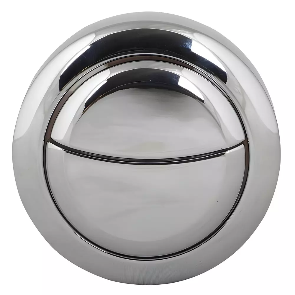 ELEGANT CASA Dual Push Flush Button ABS 55 mm Inlet Connection Silver, ECFB_58 MM