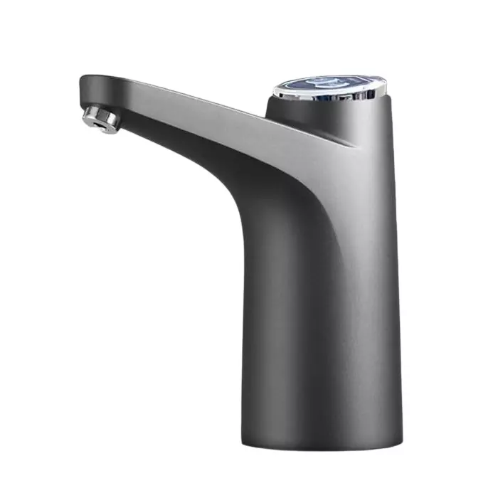 ELEGANT CASA Portable Water Dispenser Pump Rectangular Glass Shape 12.7x7.6x6.1 cm Black, 17825