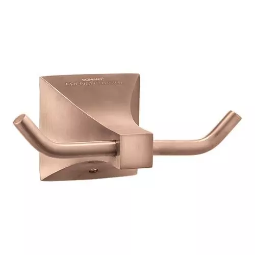 Somany Robe Hook French Collection Giza Series Rose Gold Finish Metal Body Wall Mount, 272151340151