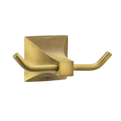 Somany Robe Hook French Collection Giza Series Brushed Gold Finish Metal Body Wall Mount, 272151340231