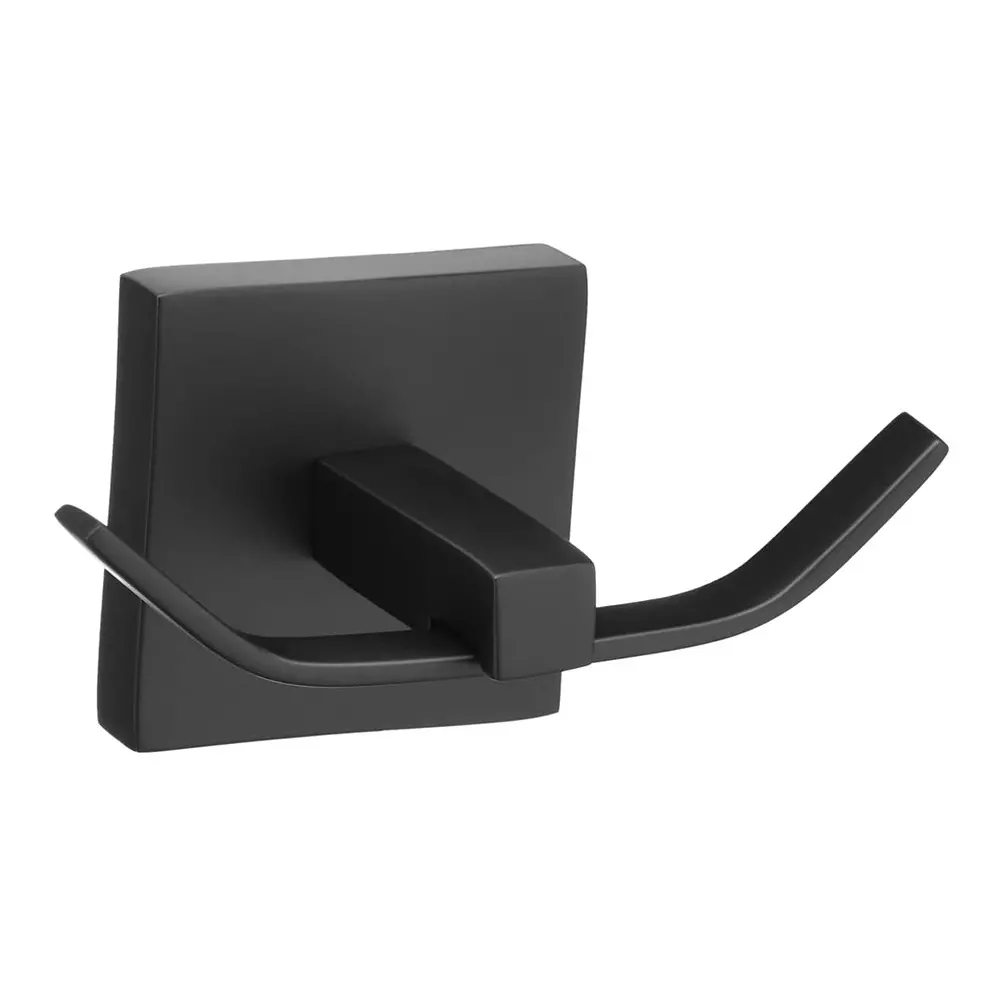 Parryware Sigma Twin Robe Hook Wall Mount Stainless Steel Matte Black, T59077C