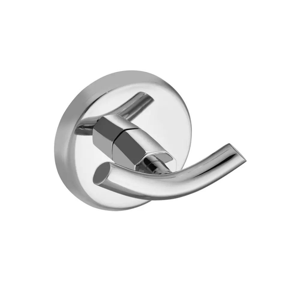 Jaquar Double Coat Hook Chrome Finish Silver, CPA-1161