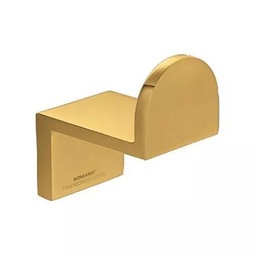 Somany Robe Hook French Collection Liana Series Brushed Gold Finish Metal Body Wall Mount, 272151390281