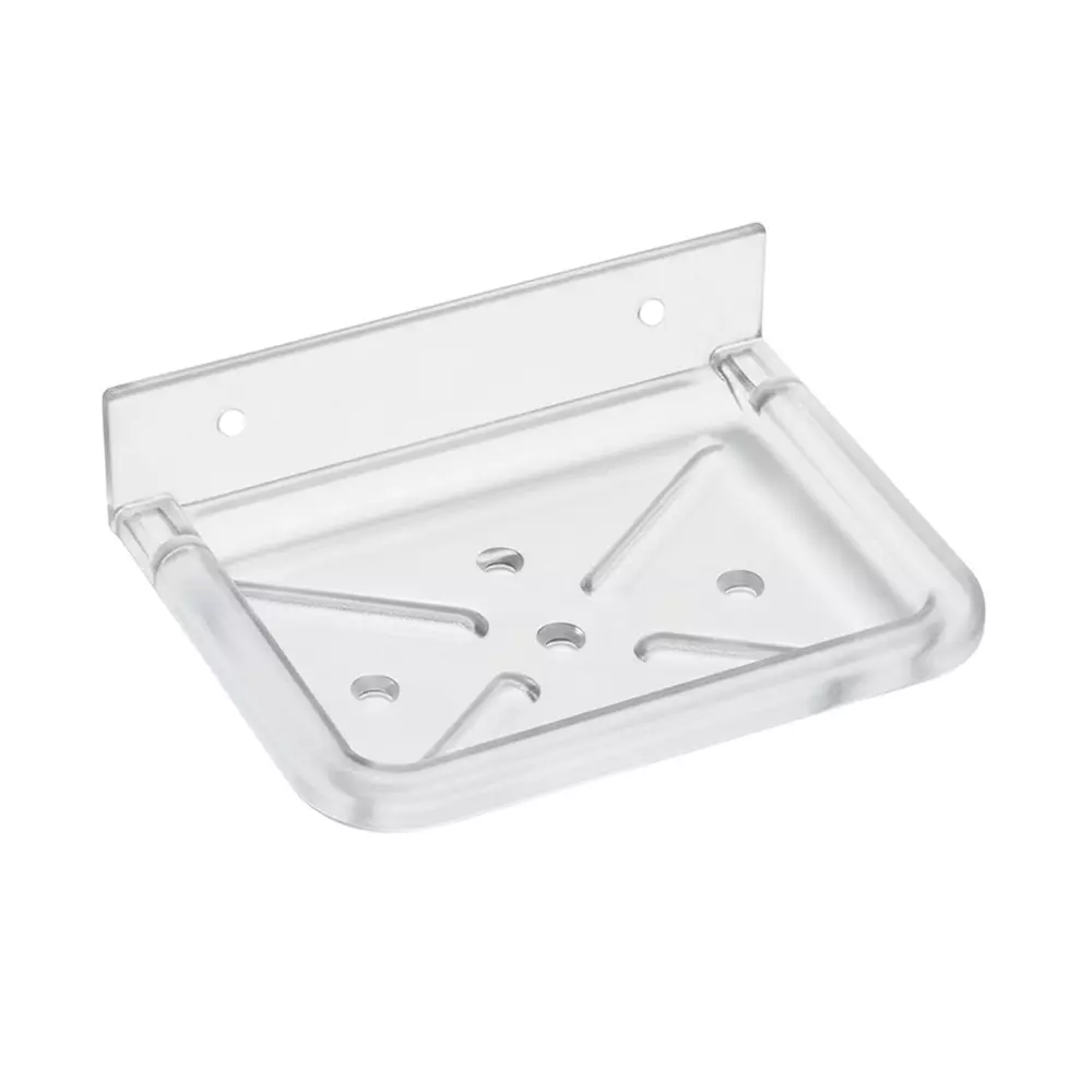 GENERIC Soap Dish Wall Mount Acrylonitrile Butadiene Styrene Crystal Clear Modern Minimalist Design