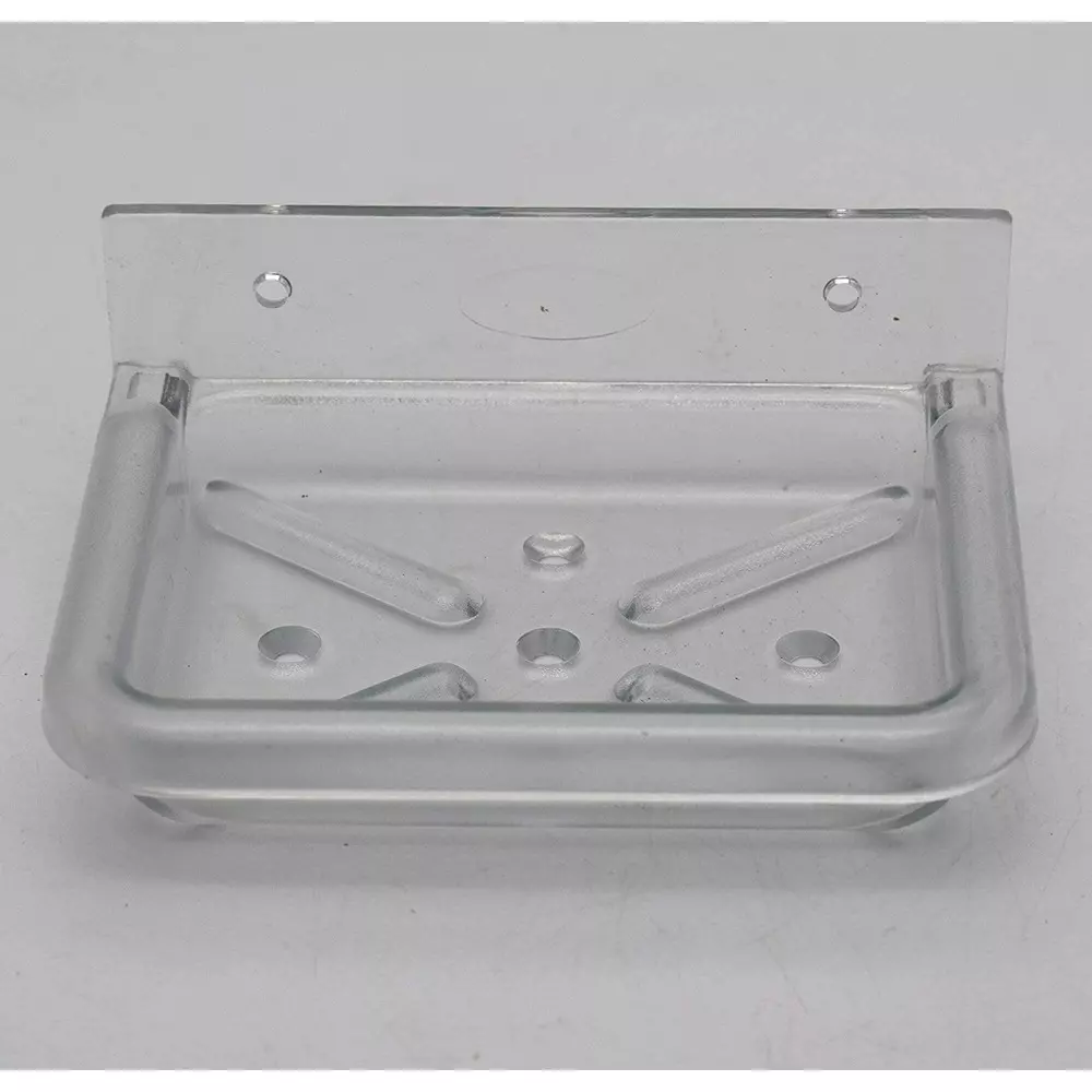 GENERIC Soap Dish Wall Mount Acrylonitrile Butadiene Styrene Crystal Clear Modern Minimalist Design