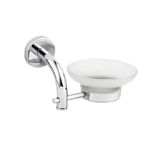 Somany Soap Dish Signature Collection Optimus Round Series Wall Mount Chrome Finish Metal Body, 272151450141