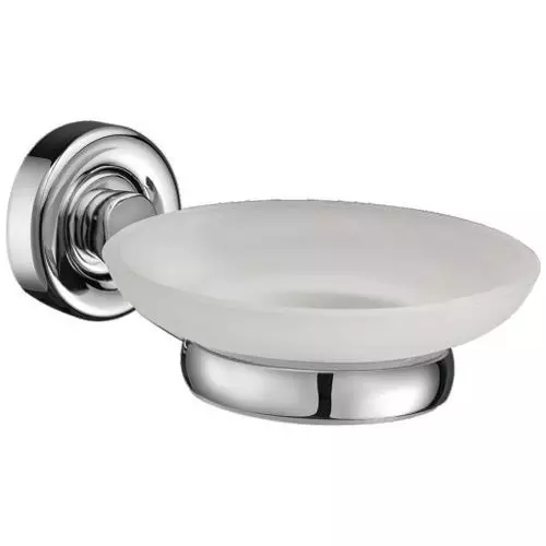 Somany Soap Dish Signature Collection Serene Series Wall Mount Chrome Finish Metal Body, 272130290031