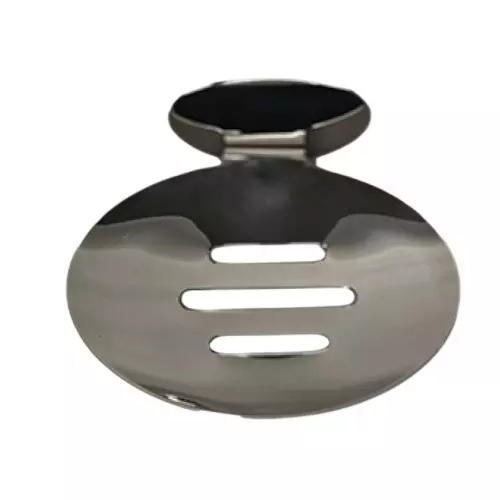 SAIJAL Eco Soap Dish Stainless Steel Silver Oval Shape, VIS-20201