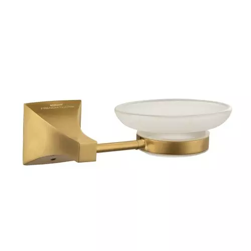 Somany Soap Dish French Collection Giza Series Brushed Gold Finish Metal Body Wall Mount, 272151340211