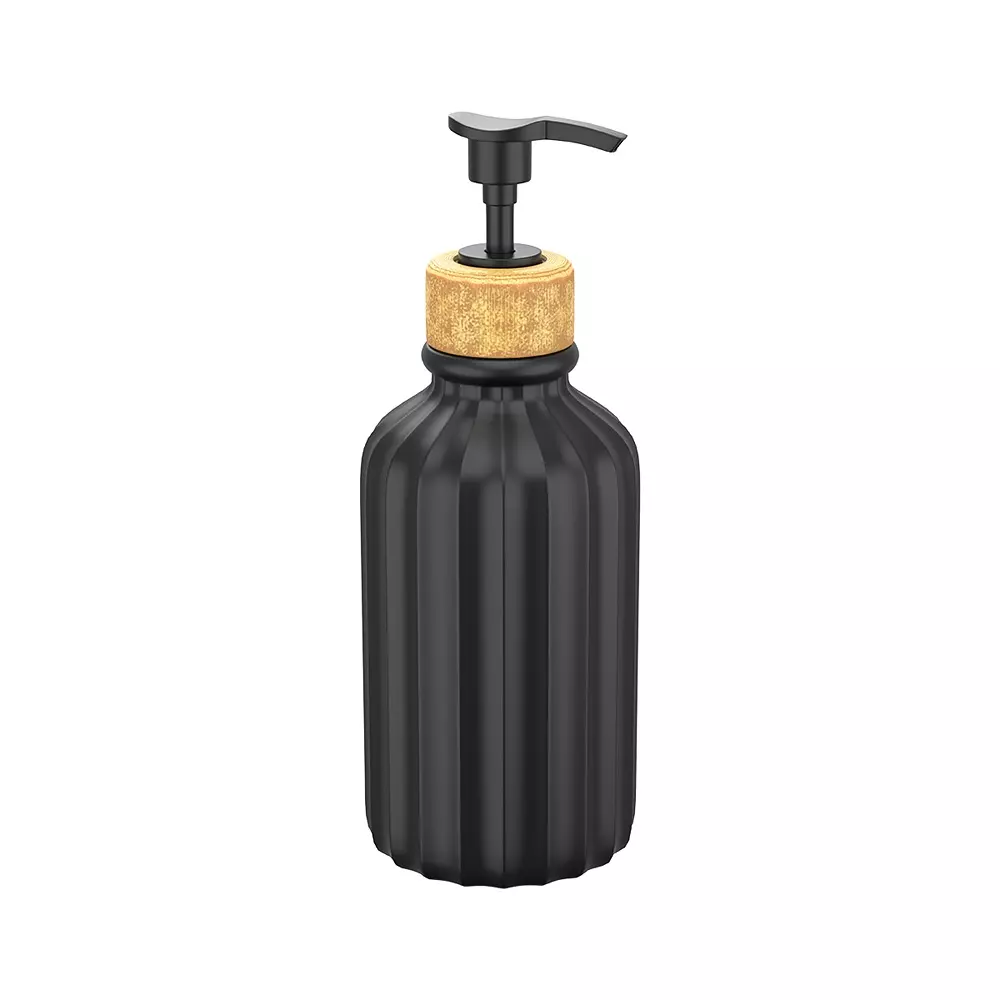 RN Shampoo Dispenser Black PTMT for Bathroom & Toilets, RNBATHAC15
