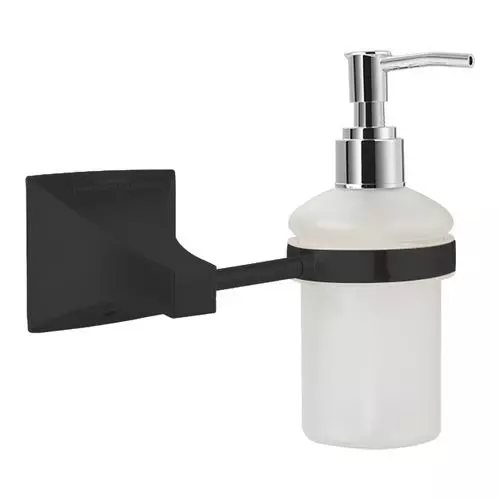 Somany Lotion Dispenser French Collection Giza Series All Black Finish Metal Body Wall Mount, 272151340331