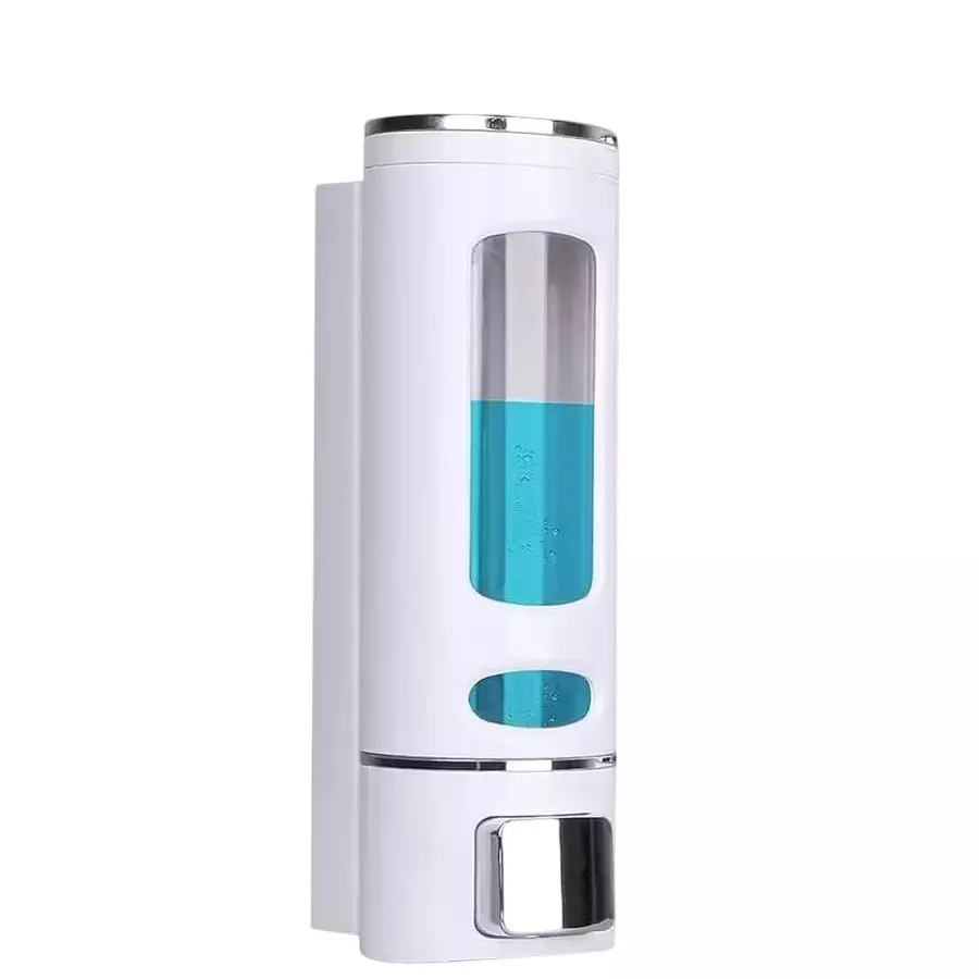 GENERIC Soap Dispenser 400 ml Tank Capacity Plastic White for Home & Office Use, (Pack of 5 Pcs)