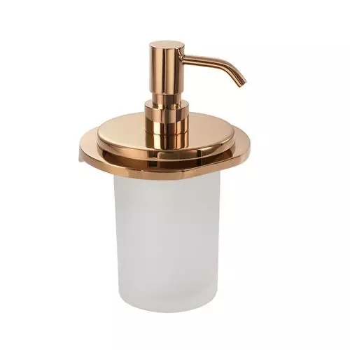 Somany Soap Dispenser French Collection Liana Series Rose Gold Finish Metal Body Wall Mount, 27215139002