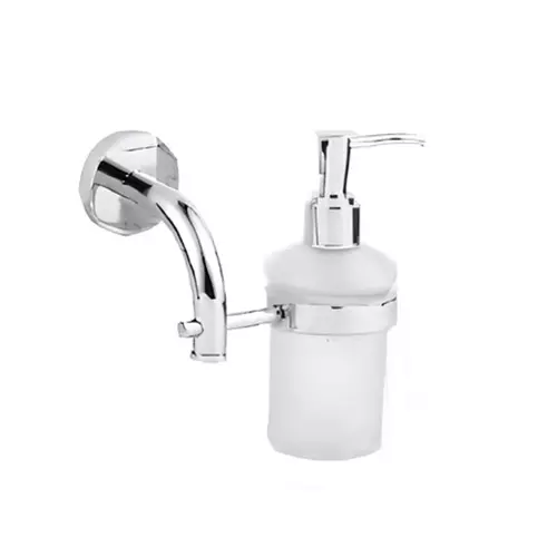 Somany Lotion Dispenser Signature Collection Optimus Round Series Wall Mount Chrome Finish Metal Body, 272151450171
