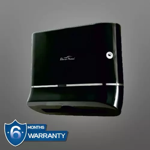 Bharat Photon Multifold Tissue Paper Dispenser Wall Mount 300-400 Tissues Capacity Black Color Polycarbonate ABS Body, BP-TSA-621