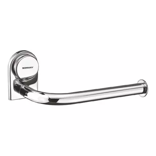 Somany Toilet Pape Holder Signature Collection Dhaara Series Wall Mount Chrome Finish Metal Body, 272130120091
