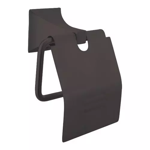 Somany Toilet Paper Holder with Flap French Collection Giza Series Gun Metal Finish Metal Body Wall Mount, 272151340401