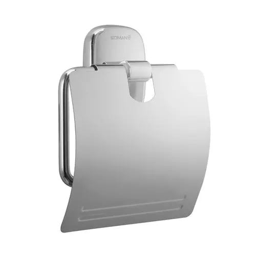 Somany Toilet Paper Holder Flap Signature Collection Dhaara Series Wall Mount Chrome Finish Metal Body, 272130740041