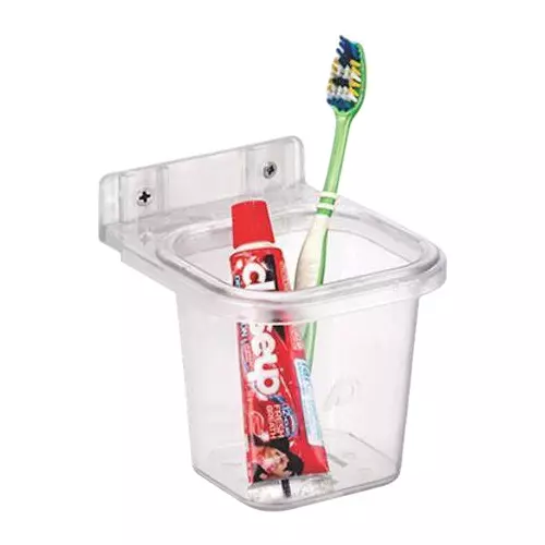 Sparsh Pearl Toothbrush Holder Clear Plastic, TR-535