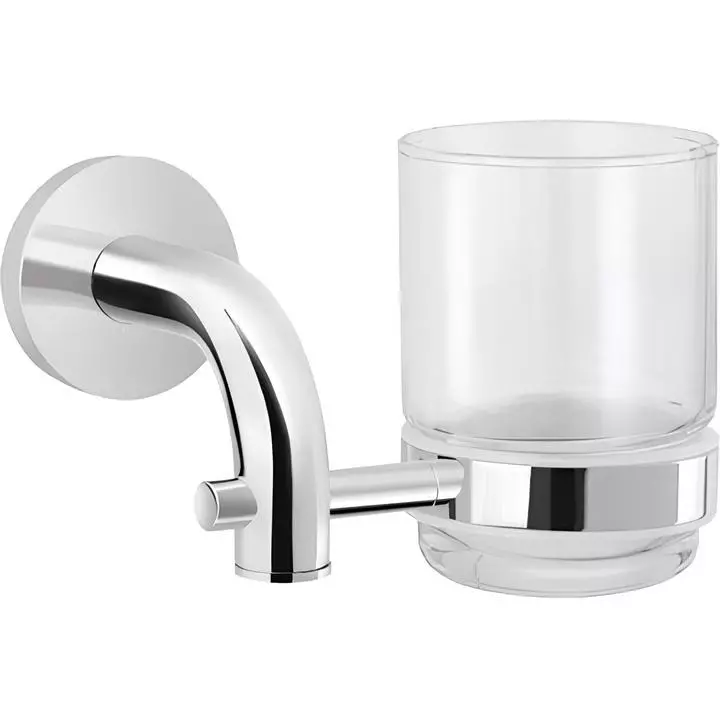 Somany Tumbler Holder Signature Collection Optimus Round Series Wall Mount Chrome Finish Metal Body, 272151450151