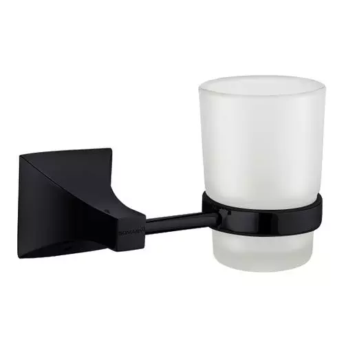 Somany Tumbler Holder French Collection Giza Series All Black Finish Metal Body Wall Mount, 272151340301