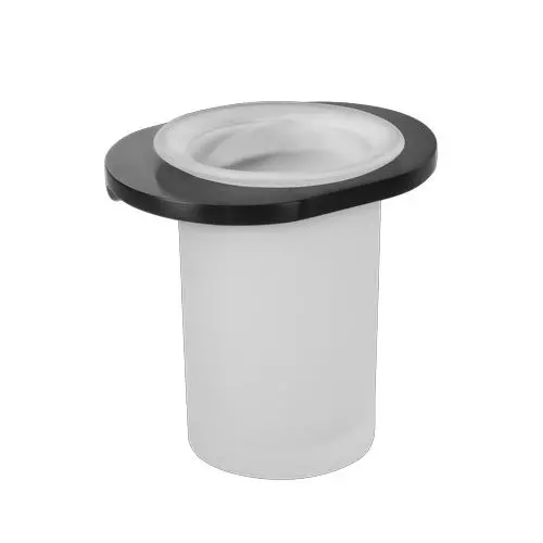 Somany Tumbler Holder French Collection Liana Series All Black Finish Metal Body Wall Mount, 272151390091