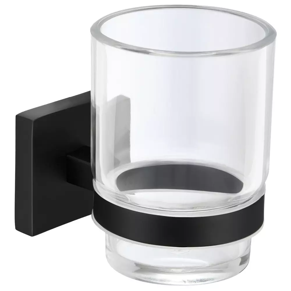 Parryware Sigma Tumbler Holder Wall Mount Stainless Steel Matte Black, T59047C