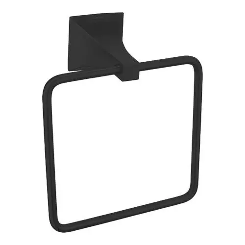 Somany Towel Ring French Collection Giza Series All Black Finish Metal Body Wall Mount, 272151340281