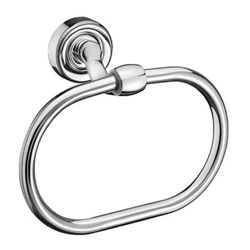 Somany Towel Ring Signature Collection Serene Series Wall Mount Chrome Finish Metal Body, 272130290051