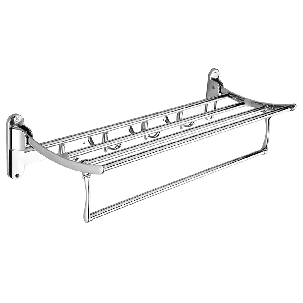 ELEGANT CASA TRB4015 Towel Rack Stainless Steel Rectangular Silver, Model_101