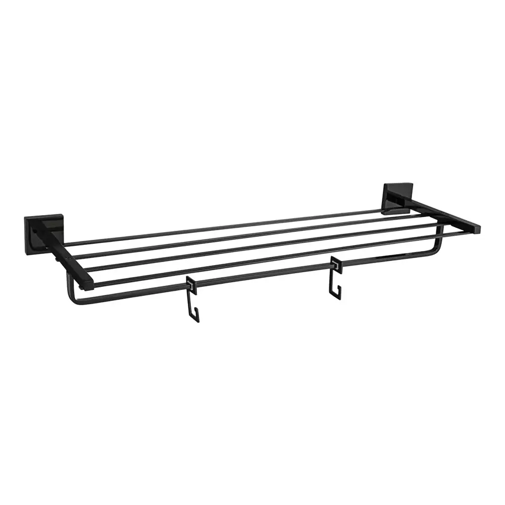 Parryware Sigma Towel Rack 600 mm Length Wall Mount Stainless Steel Shiny Black, T5908A5