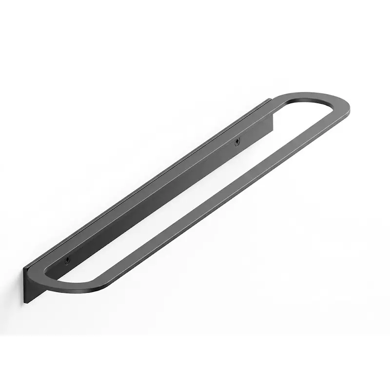 Aquai Towel Rod Stainless Steel 600 mm Matt Black for Bathroom Use, BMB-1602