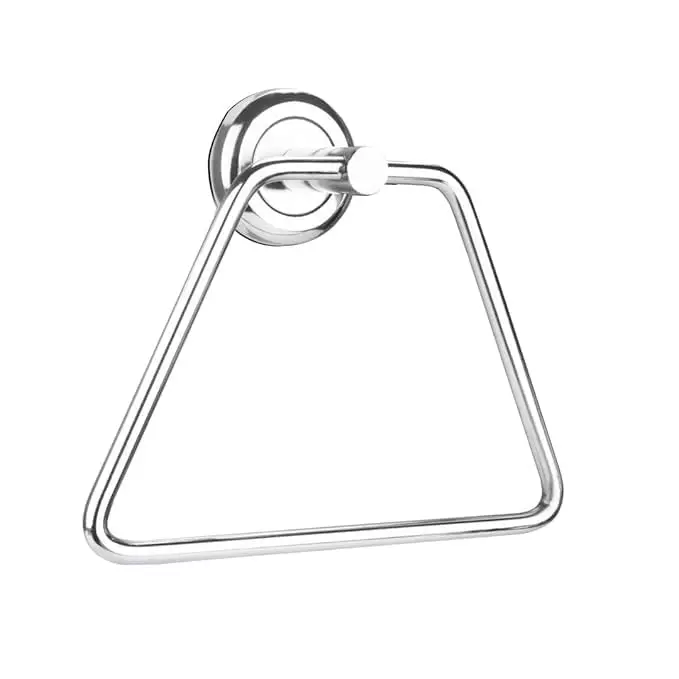 GENERIC Towel Ring/Napkin Holder Chrome Finish Wall Mounted Unbreakable For Bathroom, Wash Basin & Kitchen Alloy Steel Silver, FL-02T