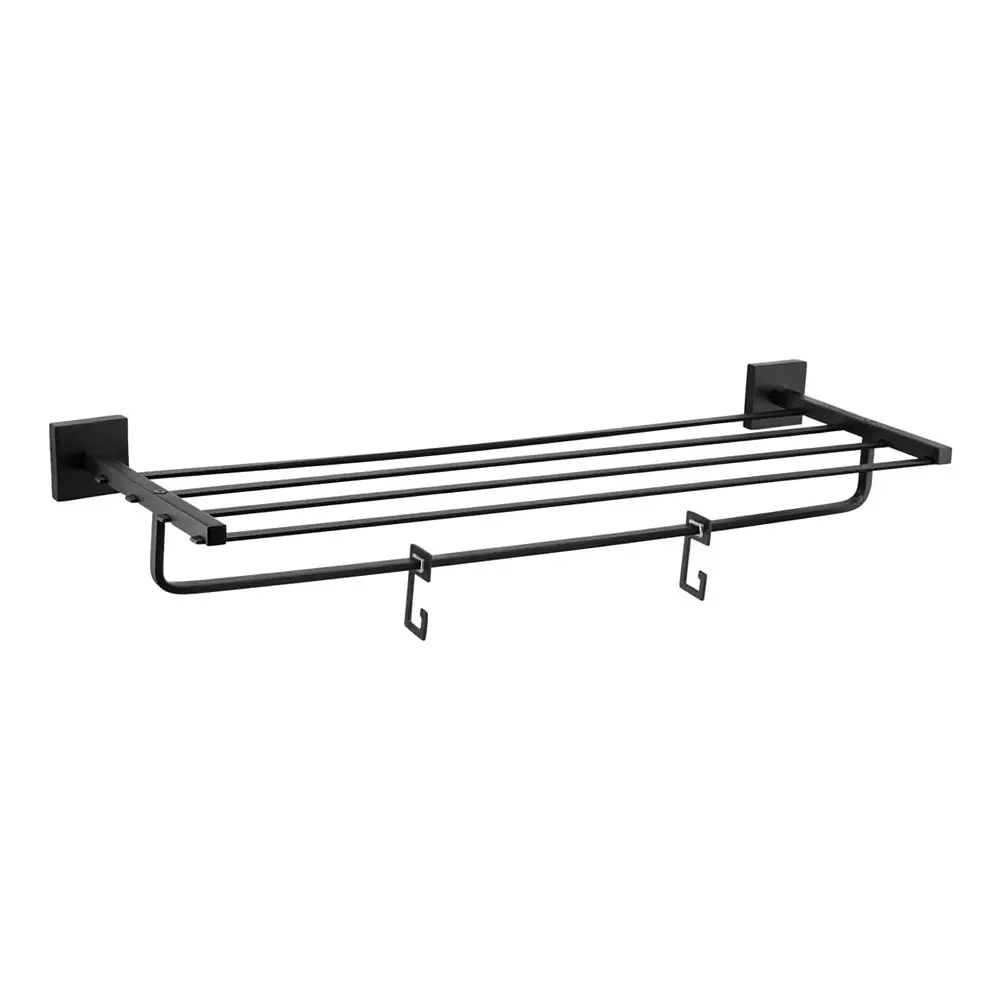 Parryware Sigma Towel Rack 600 mm Length Wall Mount Stainless Steel Matte Black, T59087C