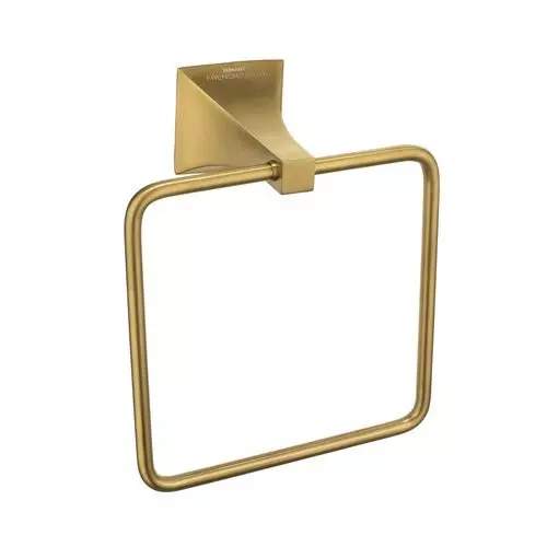 Somany Towel Ring French Collection Giza Series Brushed Gold Finish Metal Body Wall Mount, 272151340201
