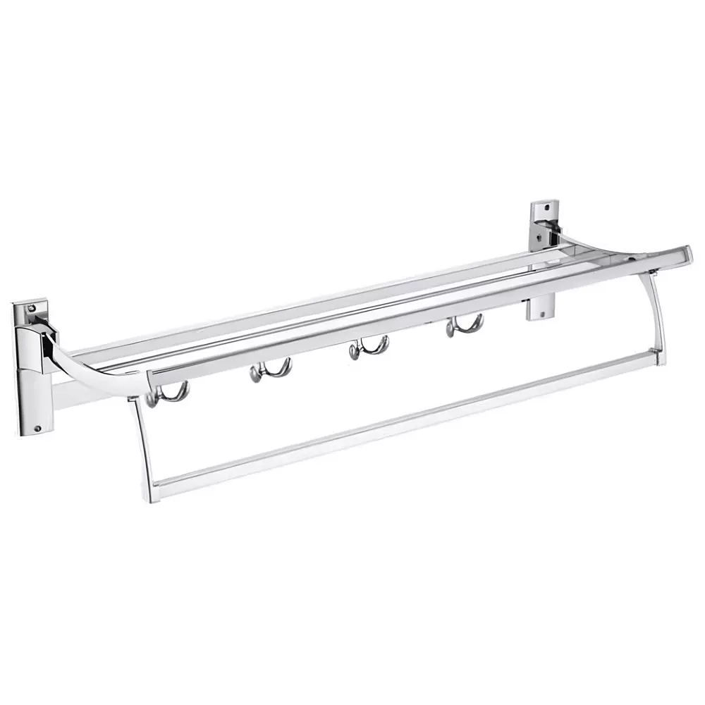 ELEGANT CASA TRB4015 Towel Rack Stainless Steel Rectangular Silver, Model_102