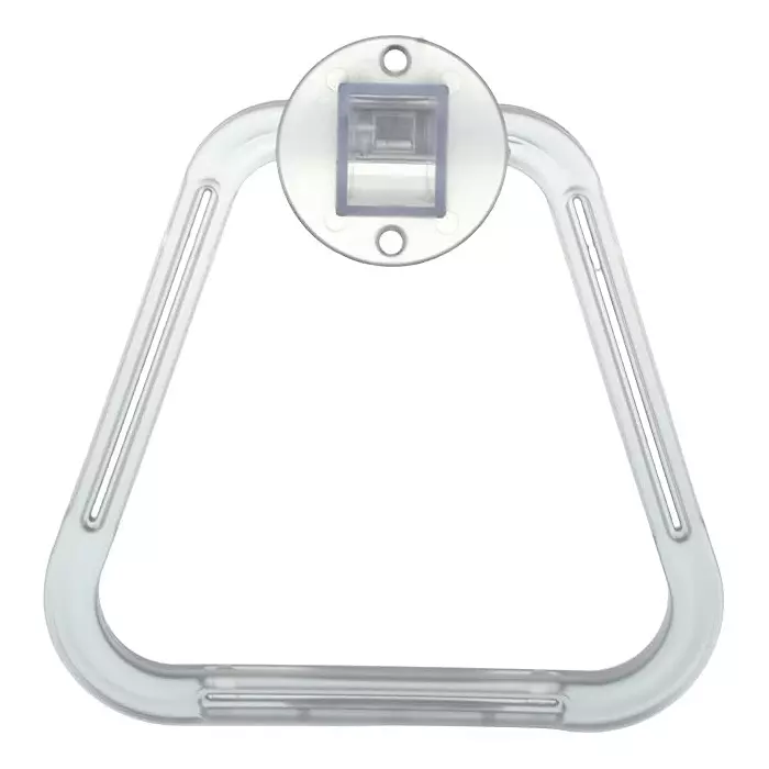 GENERIC Towel Rings Oval Shape Wall Mounted Unbreakable Alloy Steel Clear, Z138-CLR-OV