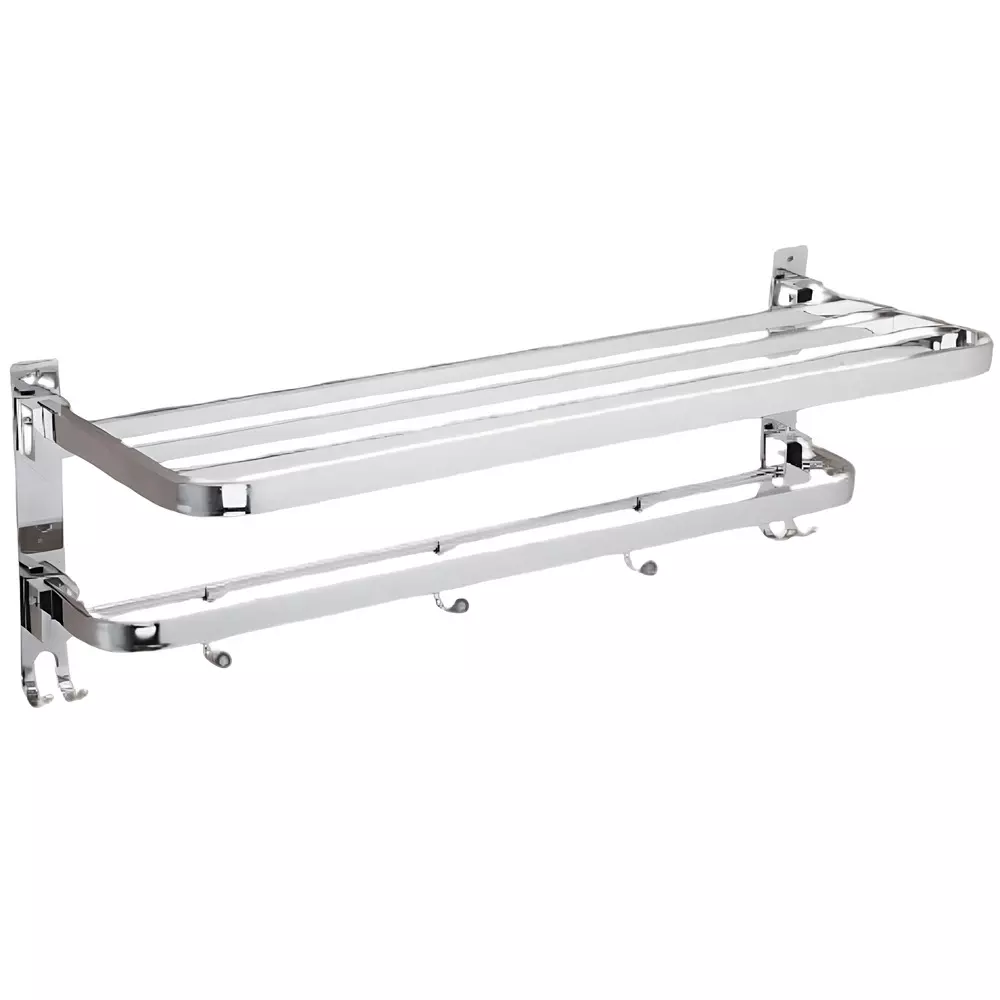 ELEGANT CASA TRB4015 Towel Rack Stainless Steel Rectangular Silver, Model_103