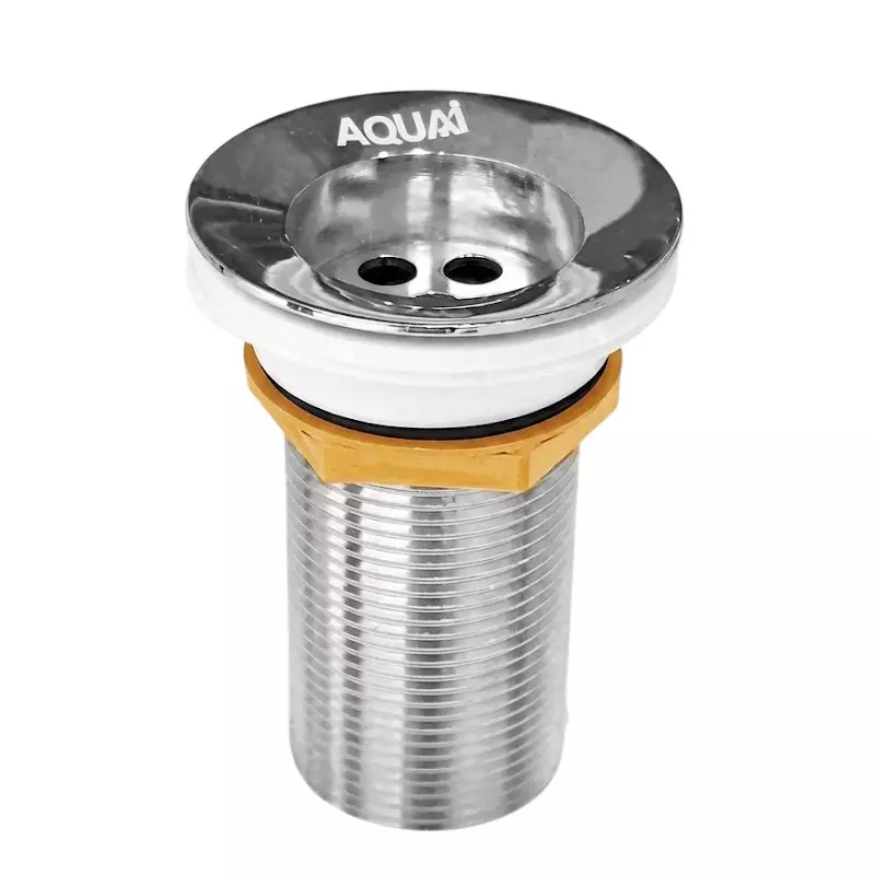 Aquai Waste Coupling Full Thread Brass 32x150 mm Size Silver for Home & Kitchen Use, NB-022